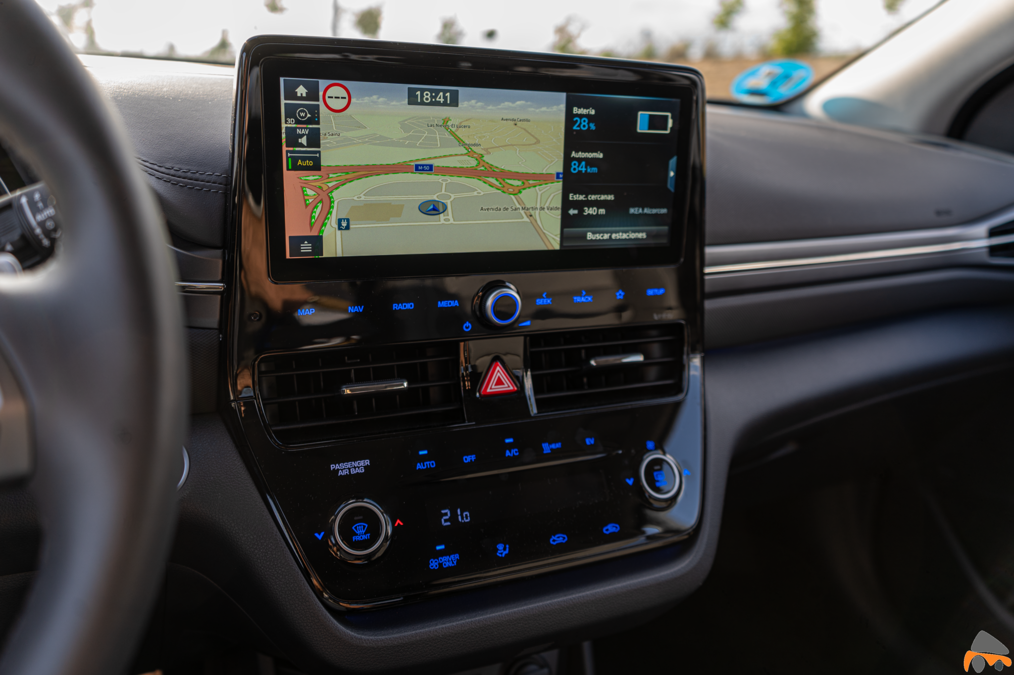 Consola multimedia Hyundai Ioniq Electrico - Prueba Hyundai Ioniq EV 2020: Un referente para la movilidad eléctrica